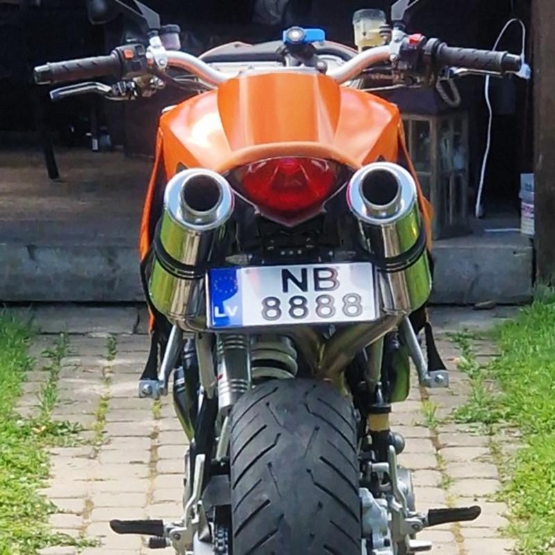 Motorcycle License Plate with LED Light Tail Light Holder Motorbike License Plate Mount Holder Bracket for 250/ Z900