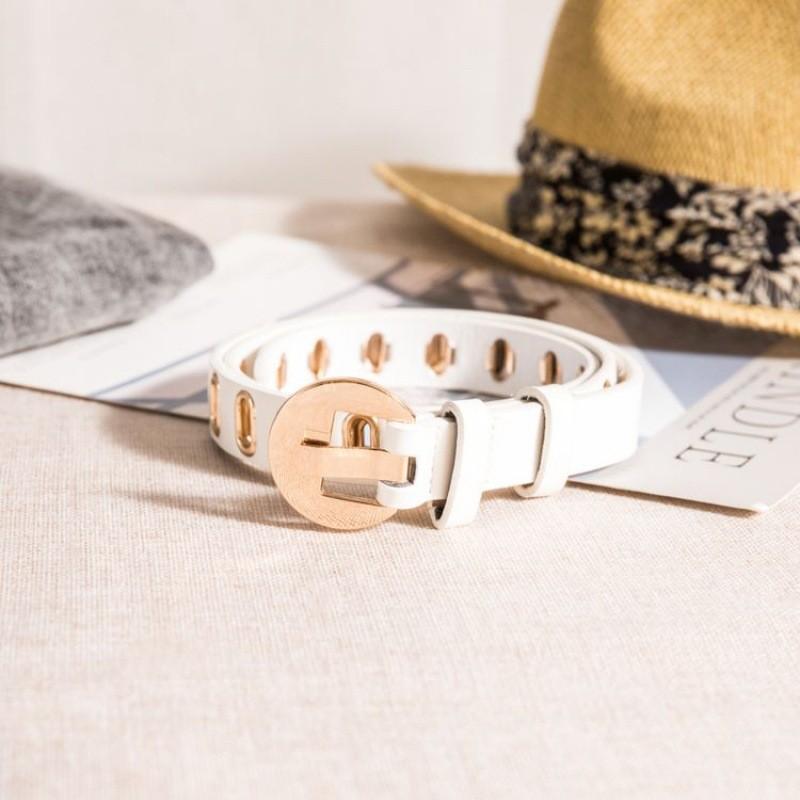Stylish Metal Hollow Women's Belt For Students Fashionable Casual Denim Accessory