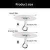 Pack of 5 Heavy Duty Iron Adhesive Hooks for Ceiling Wall Mounting Drillless Required Removable Without Residues Multiple Use Home Decors
