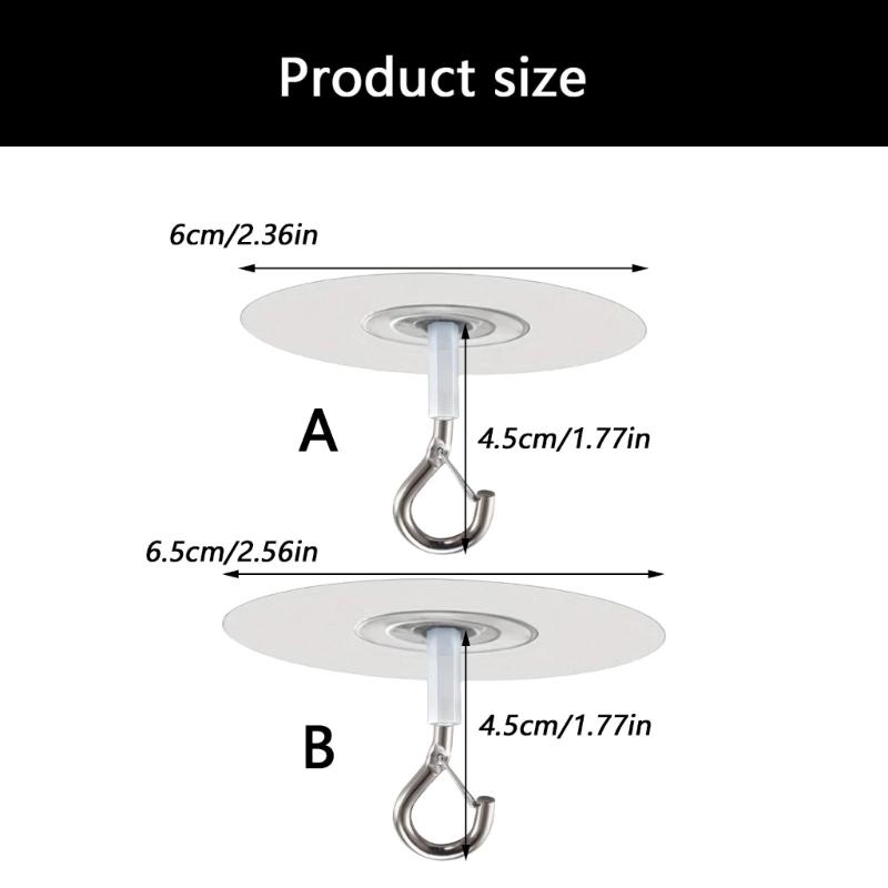Pack of 5 Heavy Duty Iron Adhesive Hooks for Ceiling Wall Mounting Drillless Required Removable Without Residues Multiple Use Home Decors