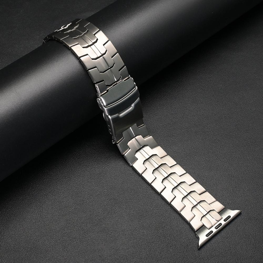 Titan-Armband für Apple Watch Band 49mm Ultra 3 2 Luxuriöses Metallarmband für Iwatch Serie 10 11 46mm 9 8 7 6 5 SE3 44mm 45mm