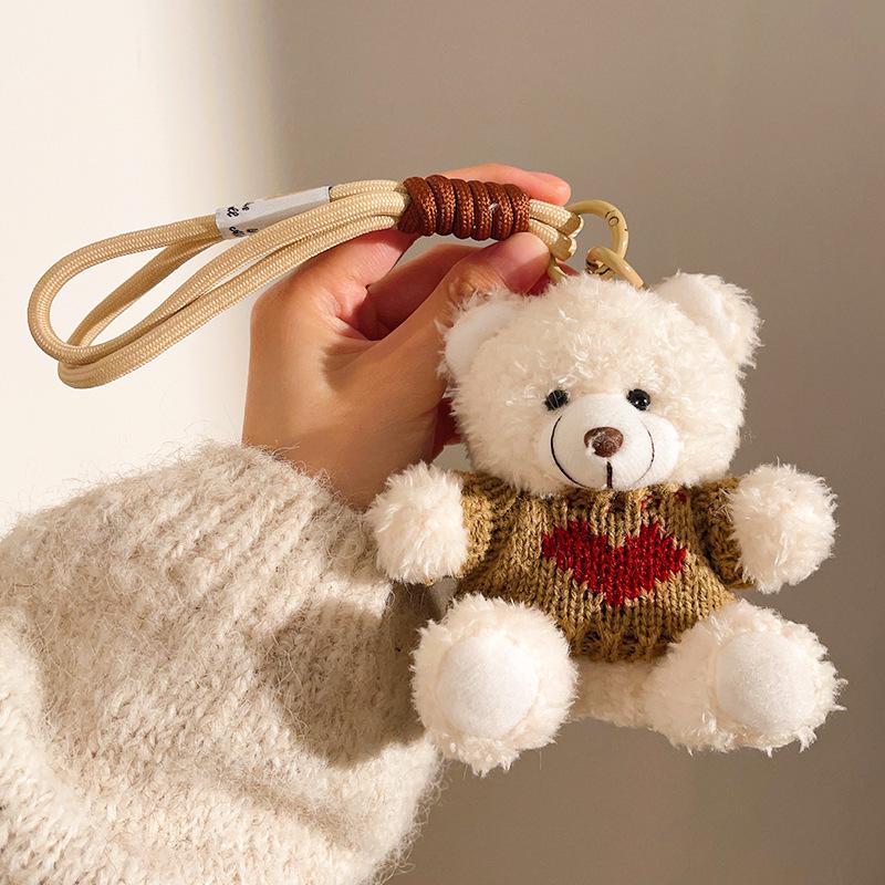 ShellieMay Duffy Bear Plush Keychain Pendant – Cartoon Doll & Backpack Ornament, Ideal Couple Gift