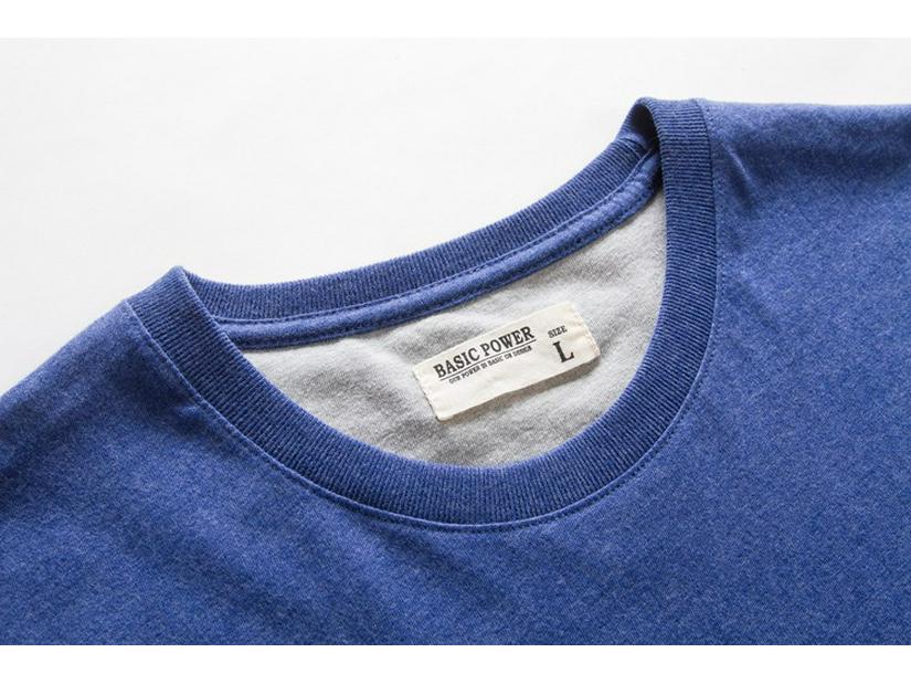 Solid Color Men's Short Sleeve Round Neck T-Shirt, Washed and Brushed, Available in Plus Sizes.