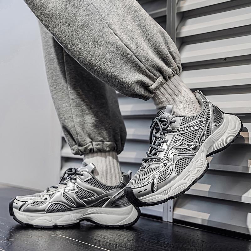 Summer New Mesh Breathable Outdoor Dad Shoes Ins Thick-soled Heightening Sports and Leisure Shoes