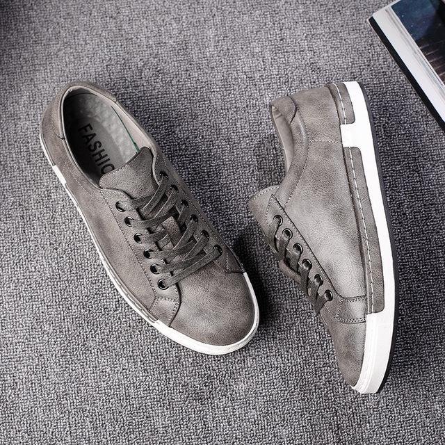 Große Größe 47 48 Neue Herren Qualität Freizeitlederschuhe Herbst Sneakers Herren Koreanische Sportschuhe Zapatillas Hombre