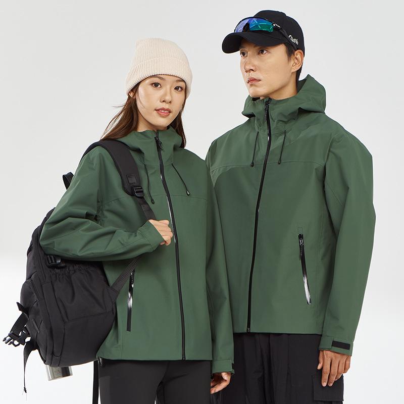 

Куртка с жестким верхом мужская для активного отдыха 20000 + водонепроницаемая и ветрозащитная проклейка швов однослойная легкая и дышащая куртка костюм для альпинизма 4XL темно-зеленого