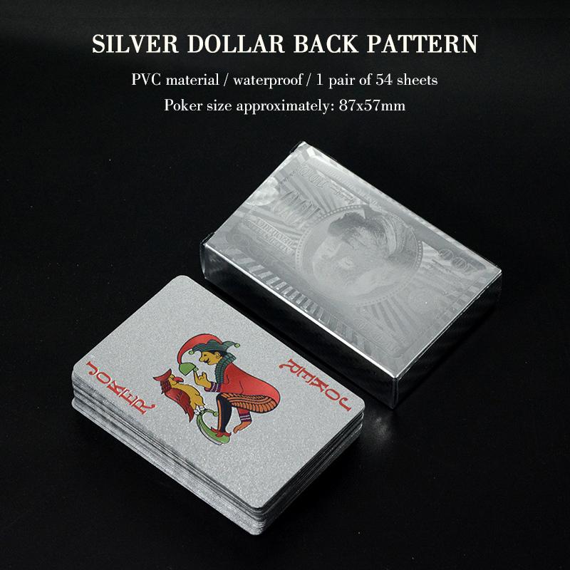 100% PVC Spielkarten Kunststoff Poker Kartenspiel Wasserdicht Poker Texas Hold'em Blackjack Spiel Dropshipping Gold Karte Brettspiel