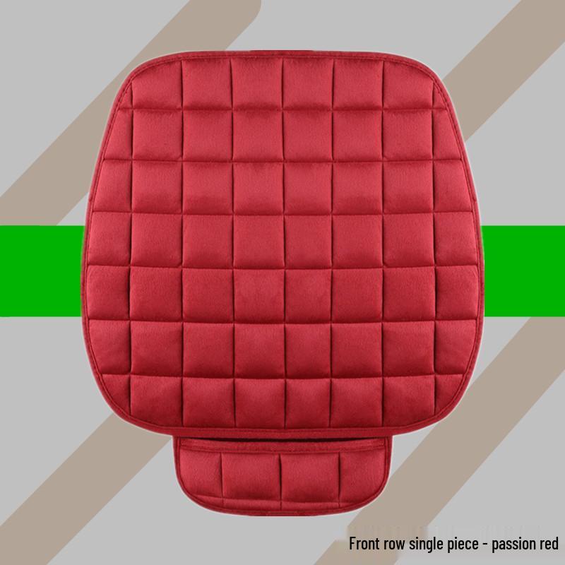 Universal Non-Slip Crystal Velvet Car Seat Cushion with Backrest for All Seasons