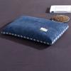 Buckwheat Hull Pillow Neck Support Sleep Aid Adult Single Low Profile Firm With Cotton Linen Cover