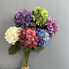 Simulation Hydrangeas 3D Printing Fake Flowers Table Decor Artificial Flower 62cm Hawaiian Hydrangea Branch Office Decoration