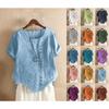 Women's Cotton And Linen Tops, Large Size Casual Loose Cotton And Linen T-shirts, Cotton And Linen Women's Clothing