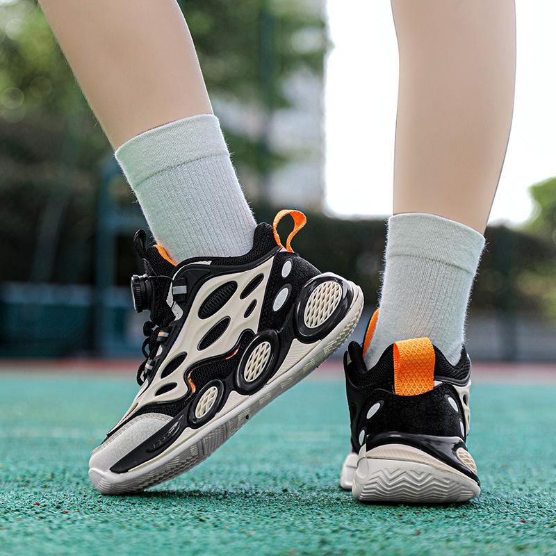 Boys' Breathable Mesh Basketball Shoes - Autumn 2024 New Running Shoes for Primary School Students