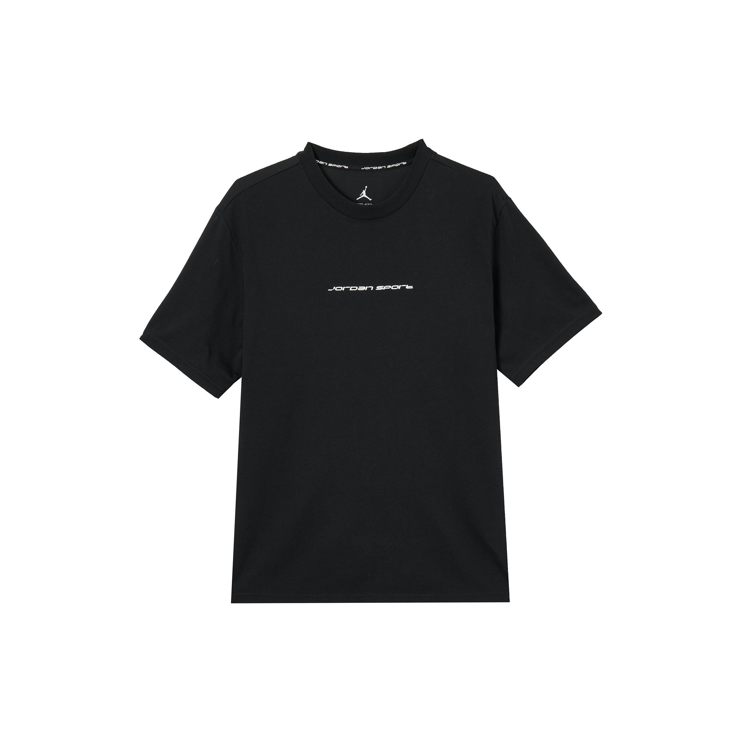 Jordan Sport T Shirts Men s Black Crew Neck Moderate IB6762-010 XL