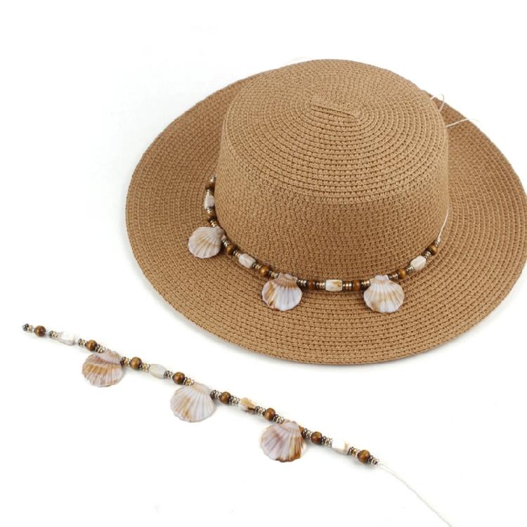 Panama Hat Band Fedoras Sun Hat Rope Belt Hat Decorative Band with Sea Shell