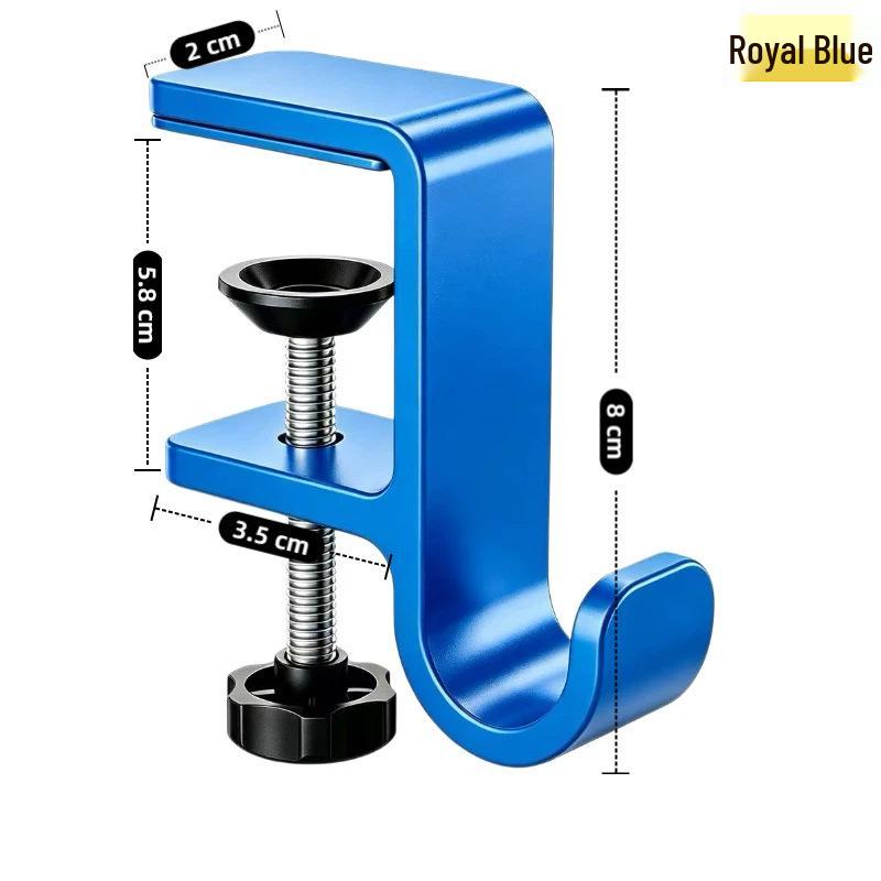 Desk Edge Backpack Hook - Single Removable Storage Hanger, Strong Load Bearing, Small Desktop Shelf Hook.