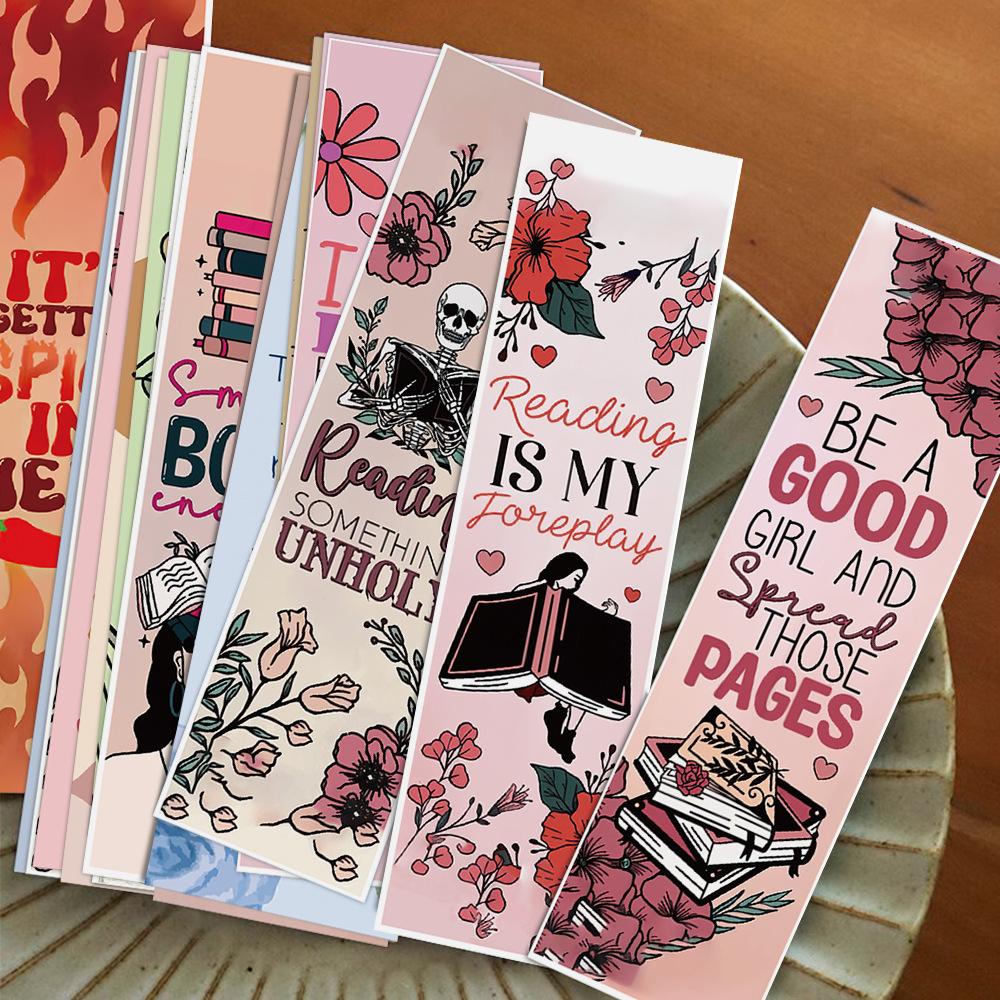 30pcs/set Reading Book Series Paper Bookmark DIY Book Decoration Cards Marking Page Bookmarks Stationery Gifts