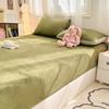 Winter Warm Velvet Fitted Sheet Solid Color Bedsheet Soft Bed Cover Queen Size Bed Linen Home Sheet Couvre Lit