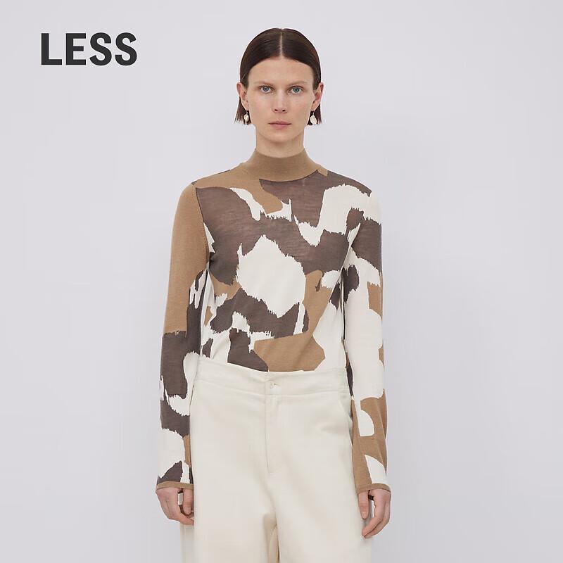 

LESS 2023 Winter 100% Wool Mock Neck Sweater S