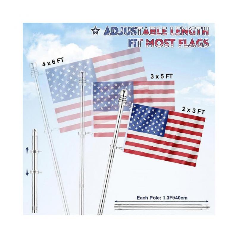 Flag Pole for House,6 FT Stainless Steel, for Outdoor