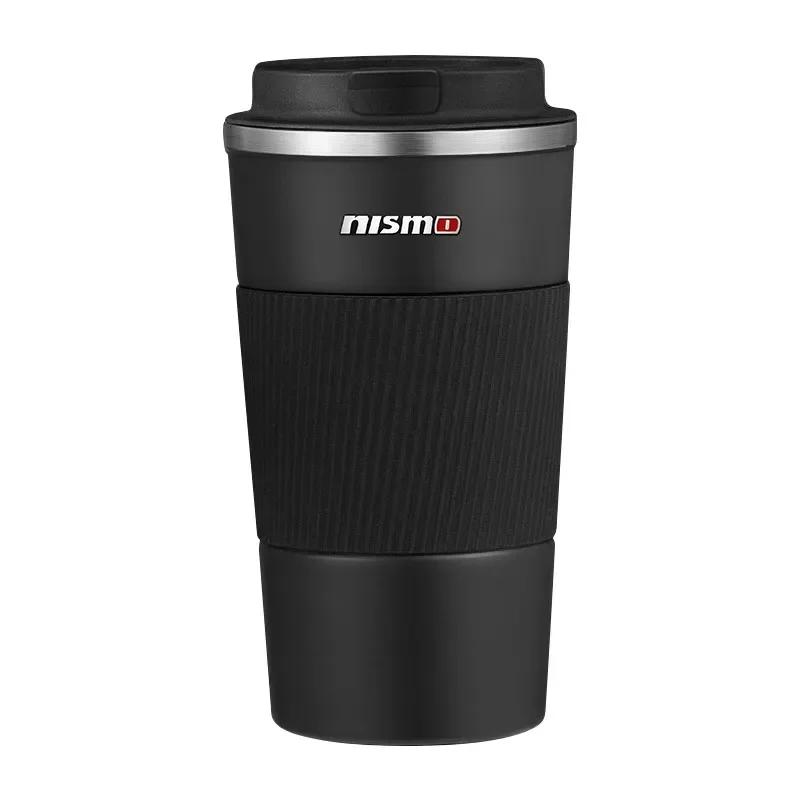 CHLFZY1 Stainless Steel Coffee Thermos Mug Car Vacuum Flask Travel Thermal Cup For Nismo Nissan Emblem R34 X-trail Wheel Center Caps