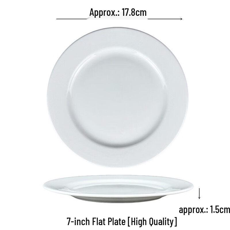 Pure White Nordic Round Ceramic Dinner Plate