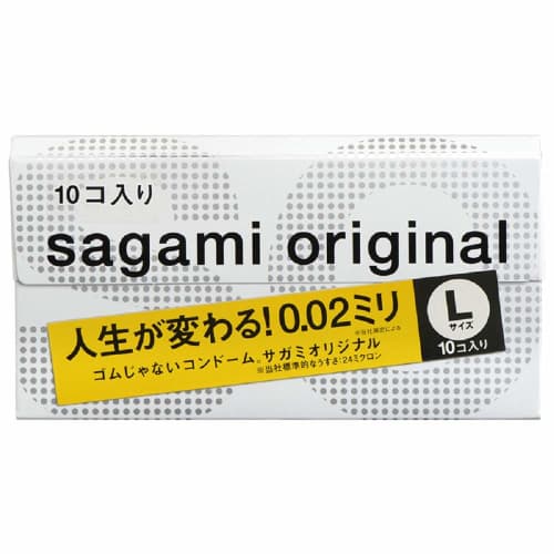 [Single Item] Sagami Original 002 Condom Thin Polyurethane 0.02mm L Size 10 Pieces