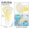 Oenux Ocean Animals Model Jellyfish Starfish Sea Anemone Coral Action Figures Aquarium PVC Miniature Educational Kids Toy Gift
