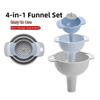 Food Grade Kitchen Funnel Multifunctional Kitchen Pouring Tool Funnel Set  Household Use