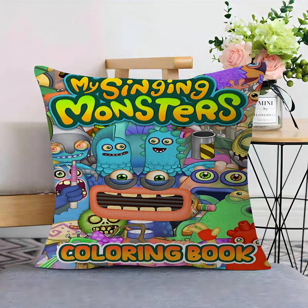 Game My Singing Monsters Office Cushion Pillowcase Car Cushion Cover45X45CM Lumbar Pillowcase Sofa Pillowcover