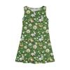 Vestido de verano para niña, sin mangas, estampado, color, informal