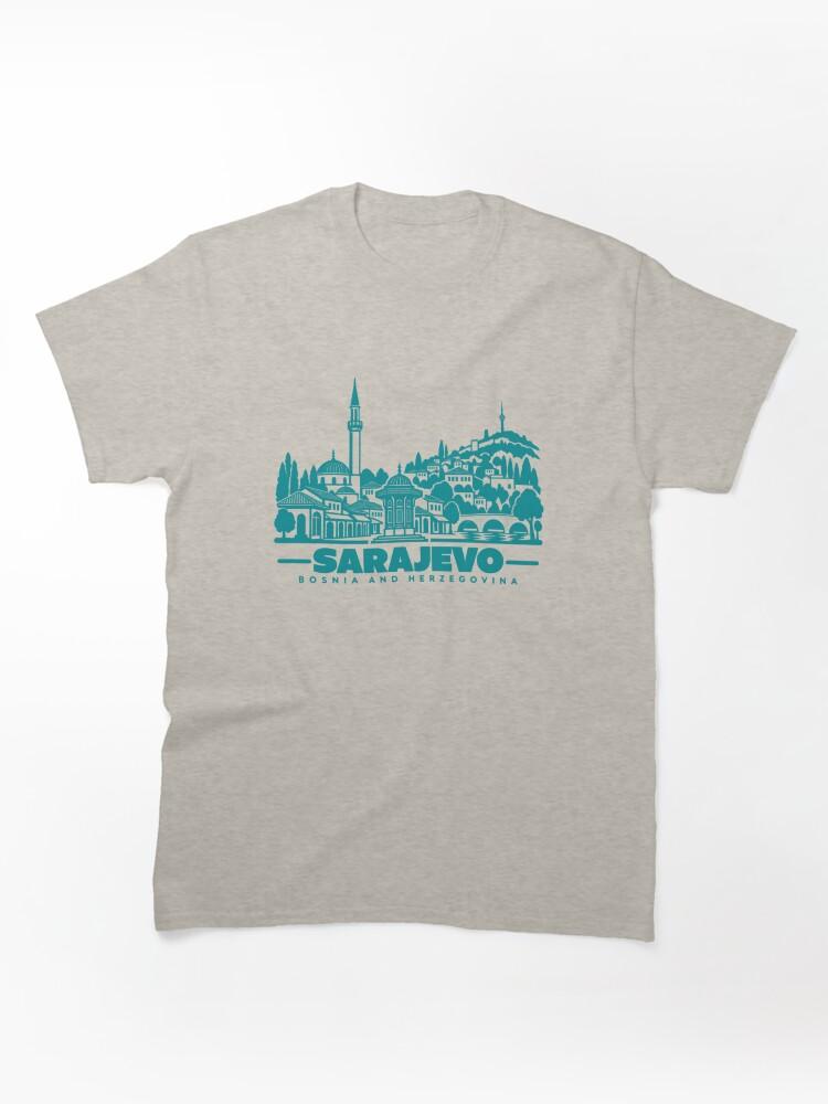 Cities Skylines Sarajevo Bosnia and Herzegovina Line Art Skyline Poster Classic T-Shirt