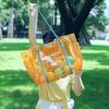 Trend Transparente Tasche Damen Frühling Gelee Umhängetasche PVC Wasserdicht Strandtasche Große Kapazität Tragetasche