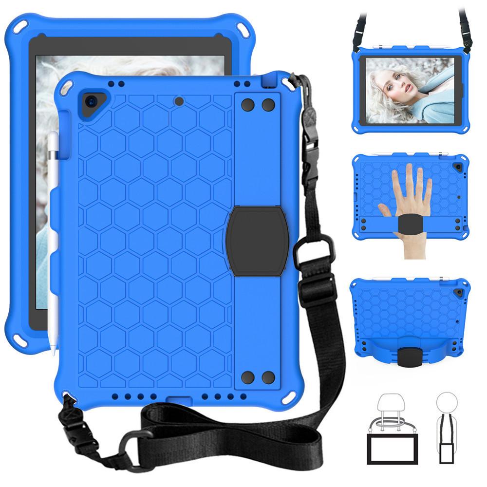 2025 iPad 11 honeycomb protective case, iPad 9.7 tablet case, 10.2 protective case with strap
