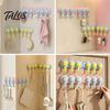 Heavy Duty Adhesive Hooks Punch-Free Wall Hook Rack, Self Multi-Hook Organizer, Waterproof Room Organization Hangers 180 Degree Rotating Storage