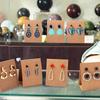 100Pcs Standing Earring Display Cards Blank Earring Card Holder Paper 200x Earplug for Small Business Jewelry Packaging