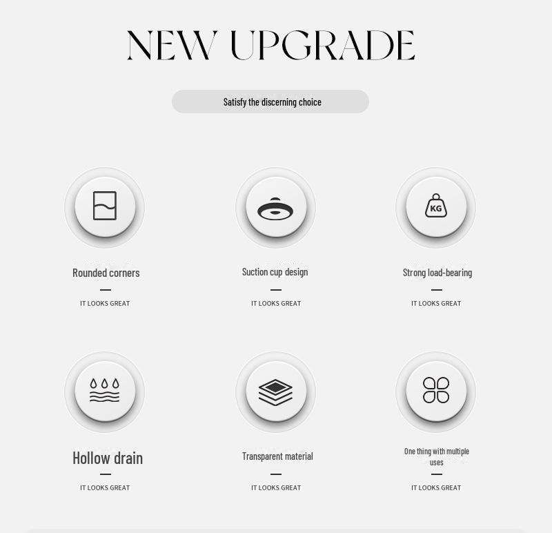 Punch-Free Bathroom Shower Storage Rack - Suction Cup Wall-Mounted Organizer