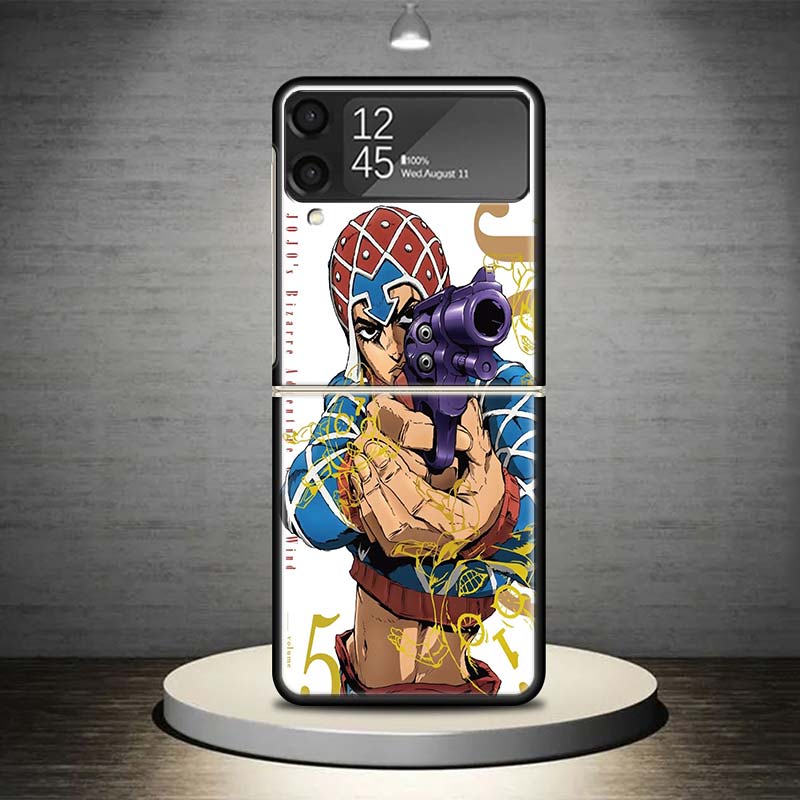 JoJo Adventure Guido Mista Phone Case For Samsung Galaxy Z Flip 7 6 5 4 3 5G Shockproof Cover Z Flip7 Flip6 ZFlip5 Flip3 Flip4 L