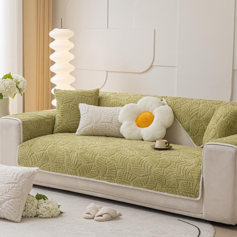 Winter Jacquard Shu Cotton Lint Sofa Cushion Plush Thickened Seat Cushion Non-Slip Sofa Cover  New Cover Towel