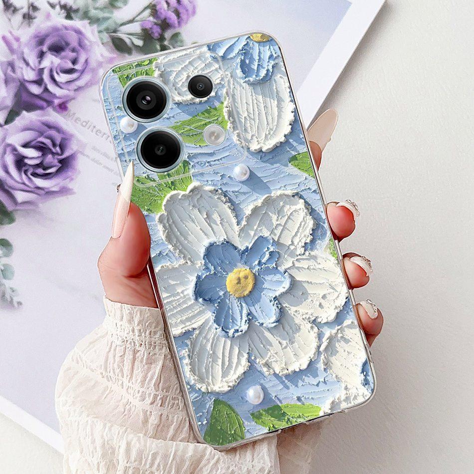 For Xiaomi Poco X6 Pro PocoX6 Elegant Floral Butterfly Phone Case For Poco X 6 X6Pro Soft Silicone TPU Cases