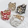 Multipurpose Irregular Coral Spring Bracelet Sturdy Alloy Bangle Adjustable Fashion Jewelry Accessory for Women