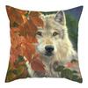 Home Decor Wildlife Print Cushion Cover Wolf King Photo Pillow Cover Home Sofa Decoration Pillowcase X