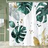 Modern Art Abstract Leaves Shower Curtain, Bathroom Curtain,Printed Polyester Home Decorative Curtain With Hooks