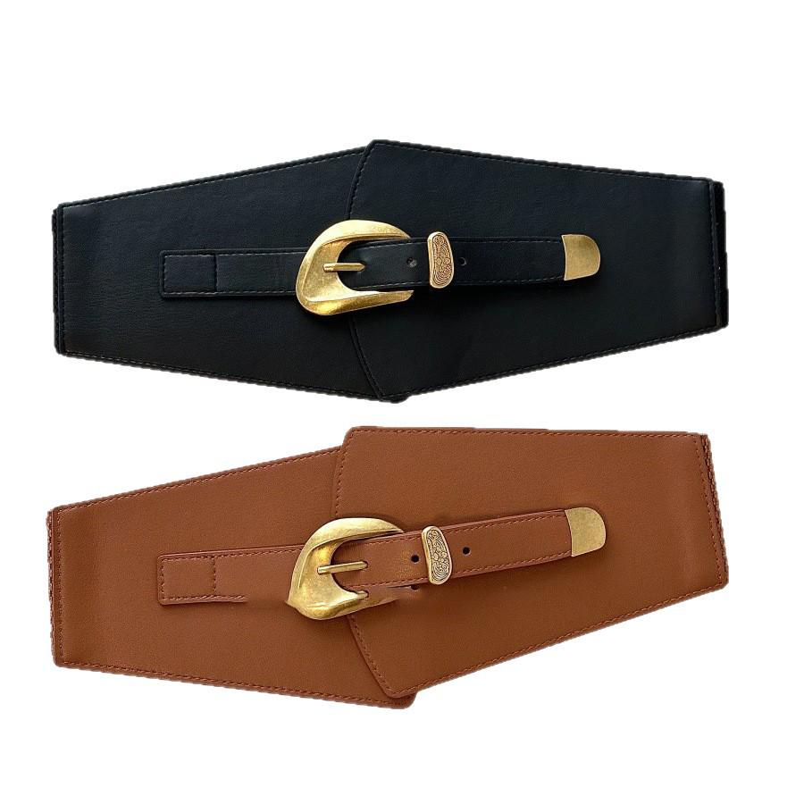 Retro Leather Elastic Belt - Light Luxury & Versatile Waist Chain for Autumn/Winter