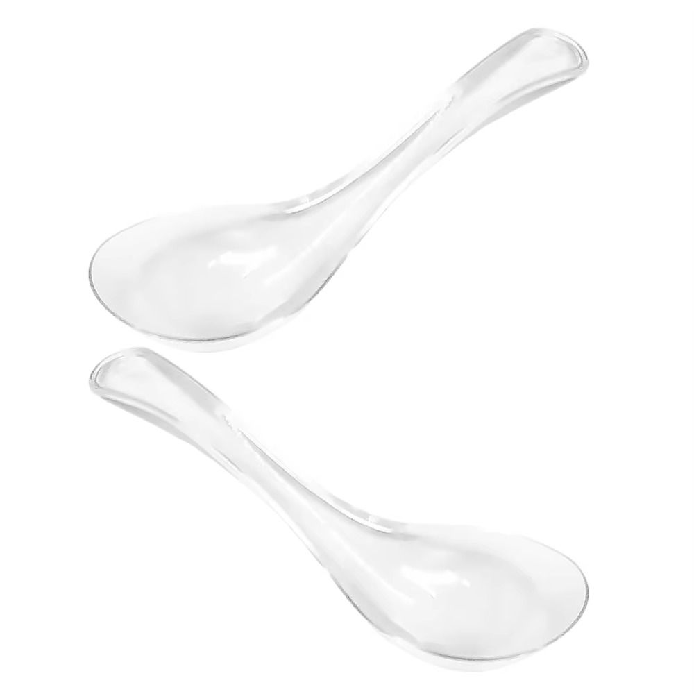 Transparent Crystal Glass Spoon Elegant Dessert Teaspoons Kitchen Accessories Serving Spoons Bar
