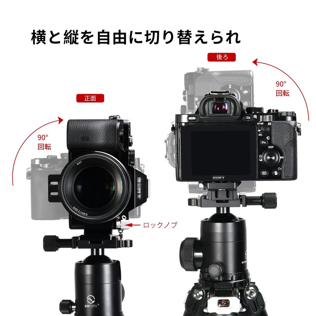 SWFOTO LS-63 Tripod Mount Ring, Landscape to Portrait Shooting, with ARCA-SWISS Quick Release Plate (63 mm)