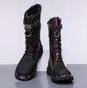 Luxury Men Boots High Quality Casual Leather Boot Fashion Long Tube Knight Boot Classic Western Cowboy Boots Men Motorcycle Boot