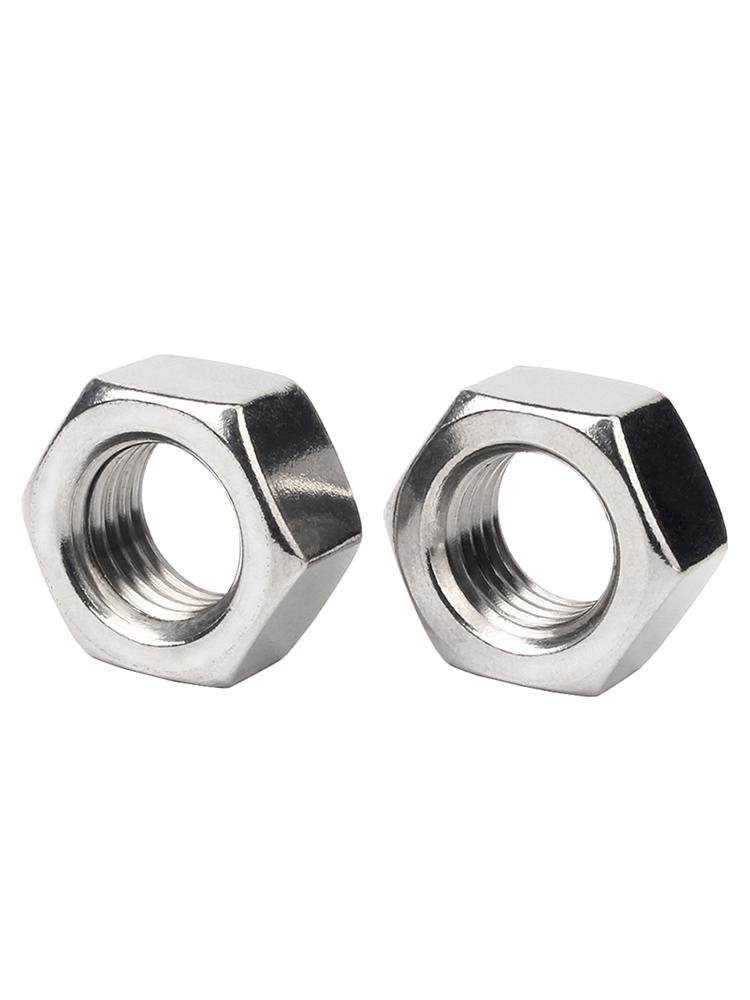 304 Edelstahl Grob- & Feingewinde Sechskantmutter für Zollschrauben (#4 bis 3/4)