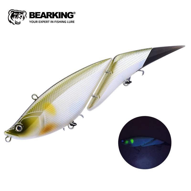 BEARKING Top Fishing Lure 190mm 56g 2oz Jointed minnow Wobblers ABS Body with Soft Tail SwimBaits soft lure for pike and bass