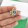 1pc Ceramics Pendant Charm Fish Heart Flower Conch Star Fruits Necklace Stainless Steel Geometric Imitation Pearl