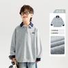 Boys Half Zip Hoodless Sweatshirt Kids Casual Top